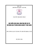 ĐẶC điểm lâm SÀNG, HÌNH ẢNH nội SOI và mô BỆNH học ở BỆNH NHÂN BARRETT THỰC QUẢN 