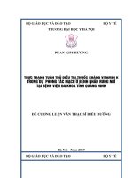 THỰC TRẠNG TUÂN THỦ điều TRỊ THUỐC KHÁNG VITAMIN k TRONG dự  PHÒNG tắc MẠCH ở BỆNH NHÂN RUNG NHĨ tại BỆNH VIỆN đa KHOA TỈNH QUẢNG NINH 