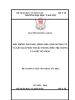 ĐẶC điểm lâm SÀNG, HÌNH ẢNH CỘNG HƯỞNG từ và kết QUẢ PHẪU THUẬT TRONG điều TRỊ CHỨNG CO GIẬT nửa mặt 