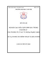 NGHIÊN CỨU HIỆU QUẢ GIẢM ĐAU TRONG CHUYỂN DẠ CỦA PHƯƠNG PHÁP GÂY TÊ NGOÀI MÀNG CỨNG DO VÀ KHÔNG DO BỆNH NHÂN TỰ ĐIỀU KHIỂN