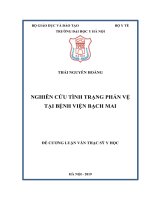 NGHIÊN cứu TÌNH TRẠNG PHẢN vệ tại BỆNH VIỆN BẠCH MAI 