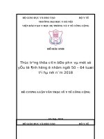 THỰC TRẠNG THỪA cân béo PHÌ và một số yếu tố ẢNH HƯỞNG ở NHÓM NGƯỜI 50 – 64 TUỔI tại hà nội năm 2018 