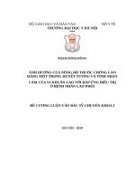 ẢNH HƯỞNG của NỒNG độ THUỐC CHỐNG LAO HÀNG một TRONG HUYẾT TƯƠNG và TÍNH NHẠY cảm của VI KHUẨN LAO tới đáp ỨNG điều TRỊ ở BỆNH NHÂN LAO PHỔI 