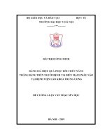 ĐÁNH GIÁ HIỆU QUẢ PHỤC hồi CHỨC NĂNG THĂNG BẰNG TRÊN NGƯỜI BỆNH TAI BIẾN MẠCH máu não tại BỆNH VIỆN lão KHOA TRUNG ƯƠNG 