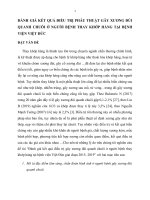 ĐÁNH GIÁ kết QUẢ điều TRỊ PHẪU THUẬT gãy XƯƠNG đùi QUANH CHUÔI ở NGƯỜI BỆNH THAY KHỚP HÁNG tại BỆNH VIỆN VIỆT đức 