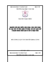 NGHIÊN cứu đặc điểm lâm SÀNG, cận lâm SÀNG và các yếu tố TIÊN LƯỢNG tử VONG  DO SUY GAN cấp ở BỆNH NHÂN VIÊM GAN VI rút b mạn TÍNH 