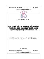 ĐÁNH GIÁ kết QUẢ CAN THIỆP KIẾN THỨC, kỹ NĂNG, THÁI độ CHO BỆNH NHÂN BỆNH PHỔI tắc NGHẼN mạn TÍNH tại BỆNH VIỆN đa KHOA XANH pôn 