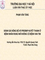 ĐÁNH GIÁ NỒNG độ NT PROBNP HUYẾT THANH ở BỆNH NHÂN RUNG NHĨ KHÔNG có BỆNH VAN TIM 