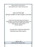 ĐÁNH GIÁ kết QUẢ điều TRỊ bảo tồn một số TRƯỜNG hợp gãy XƯƠNG TRẬT KHỚP có đắp THUỐC NAM tại KHOA KHÁM XƯƠNG và điều TRỊ NGOẠI TRÚ, BỆNH VIỆN hữu NGHỊ VIỆT đức 