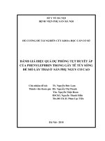 ĐÁNH GIÁ HIỆU QUẢ dự PHÒNG tụt HUYẾT áp của PHENYLEPHRIN TRONG gây tê tủy SỐNG để mổ lấy THAI ở sản PHỤ NGUY cơ CAO 