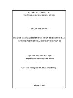 ĐỀ XUẤT CÁC GIẢI PHÁP NHẰM HOÀN THIỆN CÔNG TÁC QUẢN TRỊ NH N LỰC TẠI CÔNG TY CỔ PHẦN 22