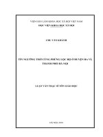 Tín ngưỡng thờ cúng Phùng Lộc Hộ ở huyện Ba Vì, thành phố Hà Nội (Luận văn thạc sĩ)