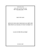 Kiểm soát hàng hóa nhập khẩu qua biên giới theo pháp luật hải quan ở việt nam hiện nay