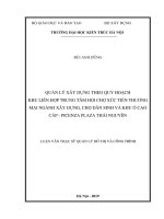 Quản lý xây dựng theo quy hoạch khu liên hợp trung tâm hội chợ xúc tiến thương mại ngành xây dựng, chợ dân sinh và 2 khu ở cao cấp   picenza plaza thái nguyên
