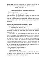 Tâm lí học phát triển và ứng dụng trong giáo dục đặc biệt: Bài 6. Sự phát triển của trẻ trong hai năm đầu đời