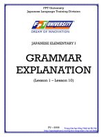 Giáo trình 50 bài ngữ pháp mina no nihongo FPT