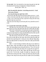 Tâm lí học phát triển và ứng dụng trong giáo dục đặc biệt: Bài 9. Sự phát triển nhận thức và vận động của trẻ từ 2 – 6 tuổi