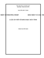 Phát triển một số phương pháp bảo mật và xác thực thông tin 