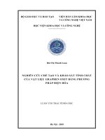 Nghiên cứu chế tạo và khảo sát tính chất của vật liệu graphene oxide bằng phương pháp điện hóa