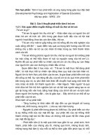 Tâm lí học phát triển và ứng dụng trong giáo dục đặc biệt: Bài 3. Các lí thuyết phát triển tâm lí trẻ em