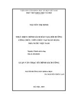 Luận văn thạc sĩ: Thực hiện chính sách đào tạo, bồi dưỡng công chức, viên chức tại Ngân hàng Nhà nước Việt Nam