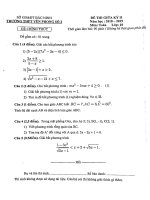  Đề thi giữa kì 2 Toán 10 năm 2018 – 2019 trường Yên Phong 2 – Bắc Ninh