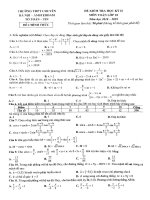 Đề thi học kỳ 2 Toán 10 năm 2018 – 2019 trường THPT chuyên Hà Nội – Amsterdam