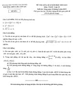  Đề thi giữa kì 2 Toán 10 năm 2018 – 2019 trường Chu Văn An – Hà Nội