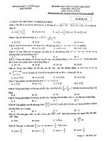 Đề kiểm tra học kì 2 Toán 10 năm 2018 – 2019 sở GDĐT Bắc Giang