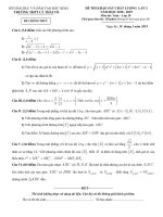 Đề thi KSCL Toán 10 lần 2 năm 2018 – 2019 trường Lý Thái Tổ – Bắc Ninh
