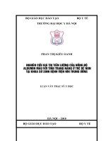 NGHIÊN cứu GIÁ TRỊ TIÊN LƯỢNG của NỒNG độ ALBUMIN máu với TÌNH TRẠNG NẶNG ở TRẺ đẻ NON tại KHOA sơ SINH BỆNH VIỆN NHI TRUNG ƯƠNG 