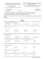 Đề kiểm tra học kỳ 2 Toán 10 năm 2018 – 2019 trường Nguyễn Trãi – Hà Nội