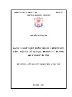 ĐÁNH GIÁ kết QUẢ PHẪU THUẬT u TUYẾN yên BẰNG nội SOI có sử DỤNG ĐỊNH vị từ ĐƯỜNG QUA XOANG bướm 