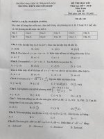 Đề thi học kỳ 1 Toán 10 năm học 2017 – 2018 trường THPT chuyên Đại học Sư Phạm Hà Nội