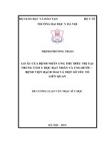 LO âu của BỆNH NHÂN UNG THƯ điều TRỊ tại TRUNG tâm y học hạt NHÂN và UNG bướu –BỆNH VIỆN BẠCH MAI và một số yếu tố LIÊN QUAN 