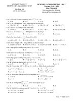 Đề KSCL Toán 10 lần 3 năm 2018 – 2019 trường Nguyễn Viết Xuân – Vĩnh Phúc