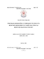 TÌNH TRạNG DINH DƯỡNG và THÓI QUEN ăn UốNG của BệNH NHÂN BệNH PHổI tắc NGHẽN mạn TÍNH tại BệNH VIệN BạCH MAI năm 2017 