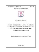 NGHIÊN cứu đặc điểm, VAI TRÒ của SIÊU âm và CHỌC hút KIM NHỎ dưới HƯỚNG dẫn của SIÊU âm TRONG CHẨN đoán UNG THƯ TUYẾN GIÁP GIAI đoạn sớm 