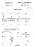 Đề thi HK1 Toán 10 năm 2018 – 2019 trường THPT chuyên Lê Hồng Phong – Nam Định