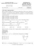 Đề thi HK1 Toán 10 năm 2018 – 2019 trường chuyên Lương Văn Tụy – Ninh Bình