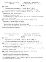 Đề kiểm tra 1 tiết chương 1 Hình học 10 NC năm 2018 – 2019 trường Thị Xã Quảng Trị