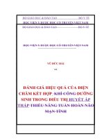 đánh giá hiệu quả của điện châm kết hợp khí công dưỡng sinh trong điều trị huyết áp thấp thiểu năng tuần hoàn não mạn tính 