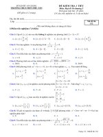Đề kiểm tra 1 tiết Đại số 10 chương 3 năm 2018 – 2019 trường Phú Tân – An Giang