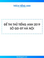 Đề thi thử tiếng anh 2019 sở GD đt hà nội   2 