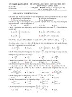 Đề thi học kì 2 Toán 10 năm học 2018 – 2019 sở GDĐT Quảng Bình