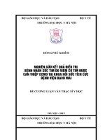 NGHIÊN cứu kết QUẢ điều TRỊ BỆNH NHÂN sốc TIM DO VIÊM cơ TIM được CAN THIỆP ECMO tại KHOA hồi sức TÍCH cực BỆNH VIỆN BẠCH MAI 