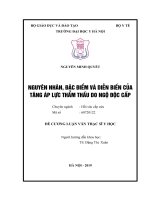 NGUYÊN NHÂN, đặc điểm và DIỄN BIẾN của TĂNG áp lực THẨM THẤU DO NGỘ độc cấp 