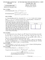 Đề thi học sinh giỏi Toán 10 năm học 2018 – 2019 sở GDĐT Hà Tĩnh