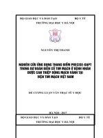 NGHIÊN cứu ỨNG DỤNG THANG điểm PRECISE DAPT TRONG dự đoán BIẾN cố TIM MẠCH ở BỆNH NHÂN được CAN THIỆP ĐỘNG MẠCH VÀNH tại VIỆN TIM MẠCH VIỆT NAM 