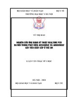 NGHIÊN cứu ỨNG DỤNG kỹ THUẬT REALTIME PCR đa mồi TRONG PHÁT HIỆN ROTAVIRUS  và NOROVIRUS gây TIÊU CHẢY cấp ở TRẺ EM 